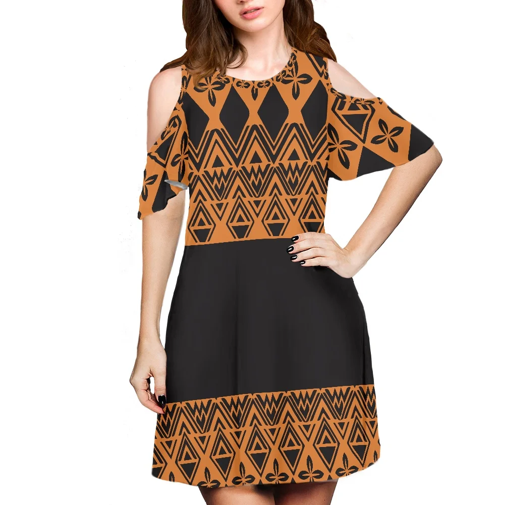 

HYCOOL Traditional Tribal Island Dress Polynesian Classy Dresses For Women Party Cold Shoulder Dresses For Women 2021 Elegant