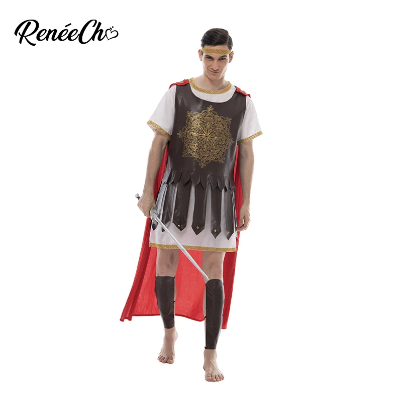 Reneecho Геркулес костюм для мужчин Гладиатор общий римский солдат взрослых