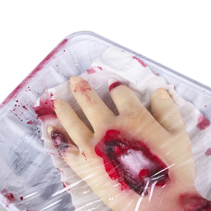 Хэллоуин Поставки Декор сломанный палец ручной крови пугающая маска коробочка