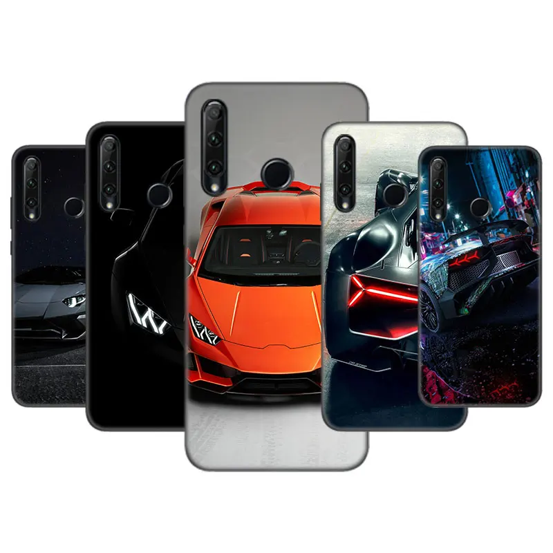 

Cool Sports Car Case For Huawei Honor 10X Lite 7A 7S 8A 8C 8S 8X 9A 9C 9X 10i 20i 30i 20E 20S Pro 8 10 Lite Black Cover