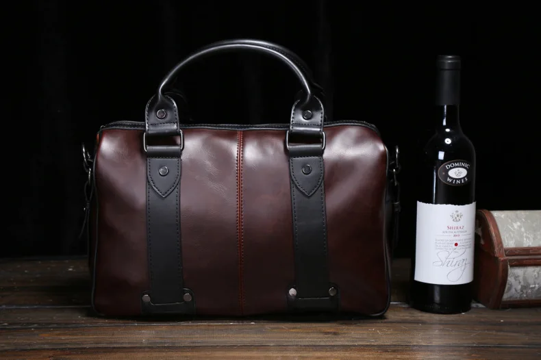 Новая модная мужская сумка через плечо из кожи Крейзи Хорс портативная