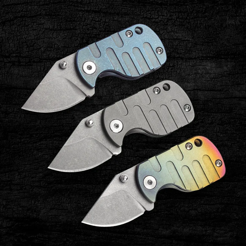 

Новый высококачественный многоцветный титановый нож TC4 с лезвием S35vn для улицы, Карманный Рюкзак для безопасности, брелок для ключей, нож дл...