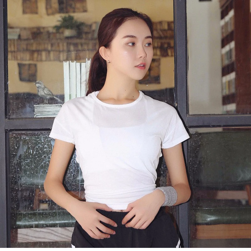 Женские топы для йоги с вырезами на спине спортивная одежда тренажерного зала