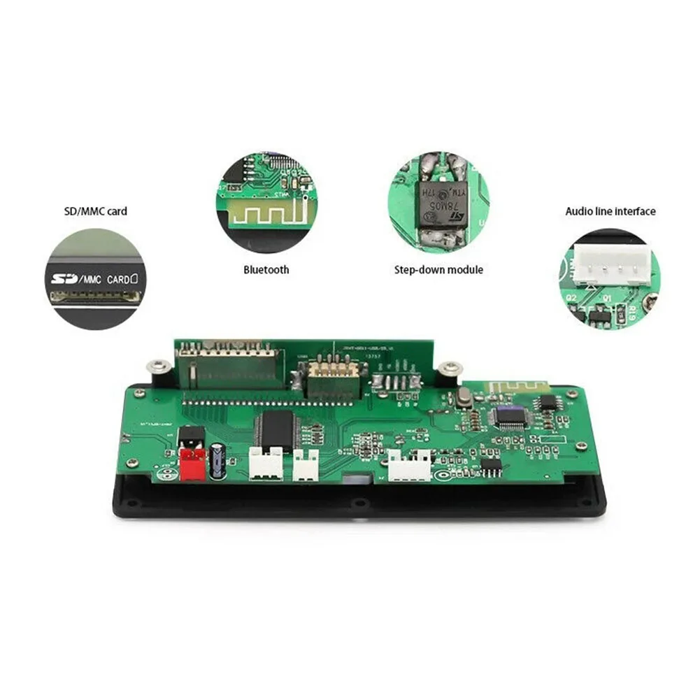 Пульт дистанционного управления USB MP3-плеер карта цифровой Aux модуль небольшой FM аксессуары плата bluetooth светодиодный аудио декодер