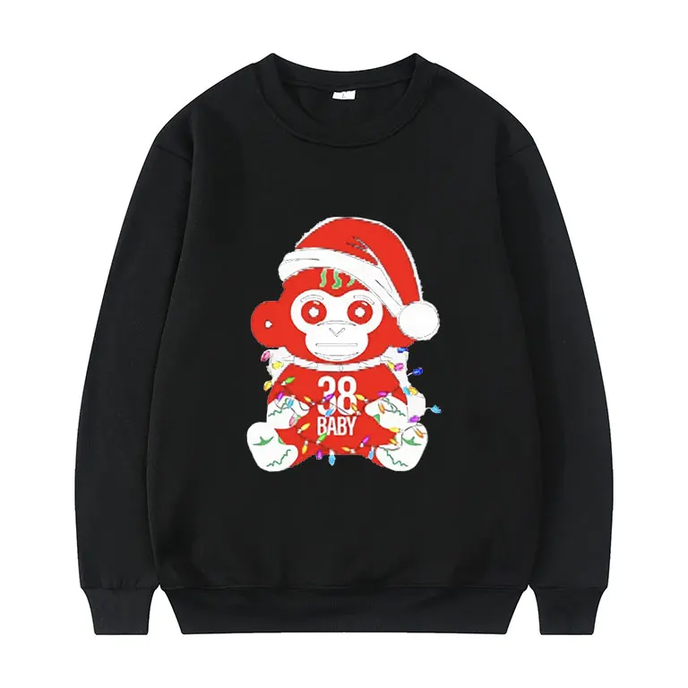 

Youngboy Never Broke Again Sweatshirt Christmas Monkey Gift Pullover Cartoons Anime Clothes Fashion Men Sweatshirts Women Tops