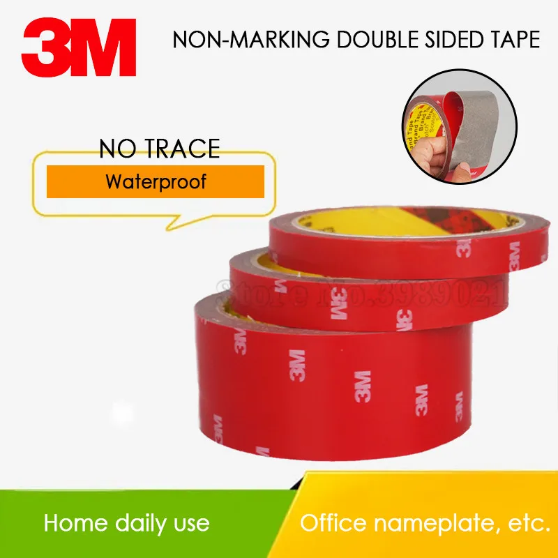 

3M VHB Heavy Duty Mounting Double Sided Tape Adhesive Acrylic Foam High viscosity For Car Home Office 6/8/10/12/15/20/30/40mm