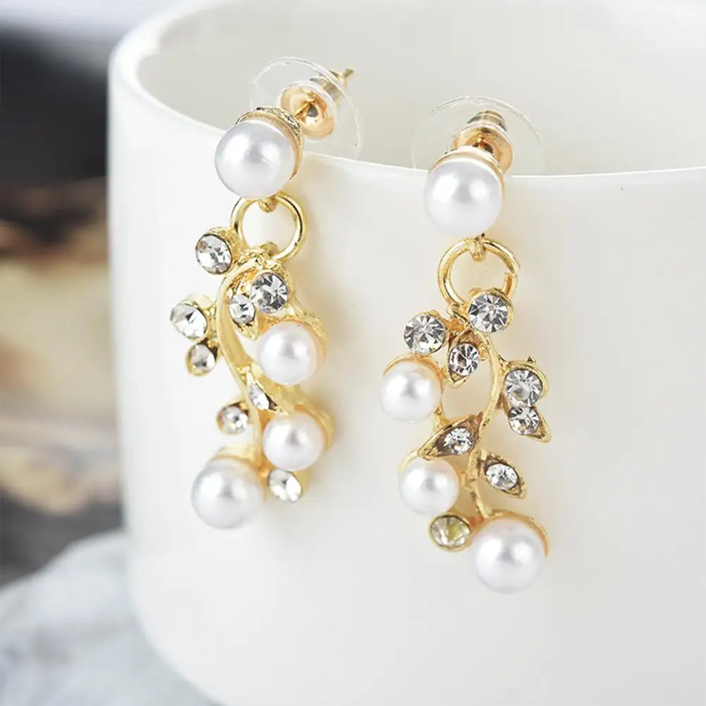 Элегантные Имитационные жемчужные Свадебные украшения наборы Золото Серебро