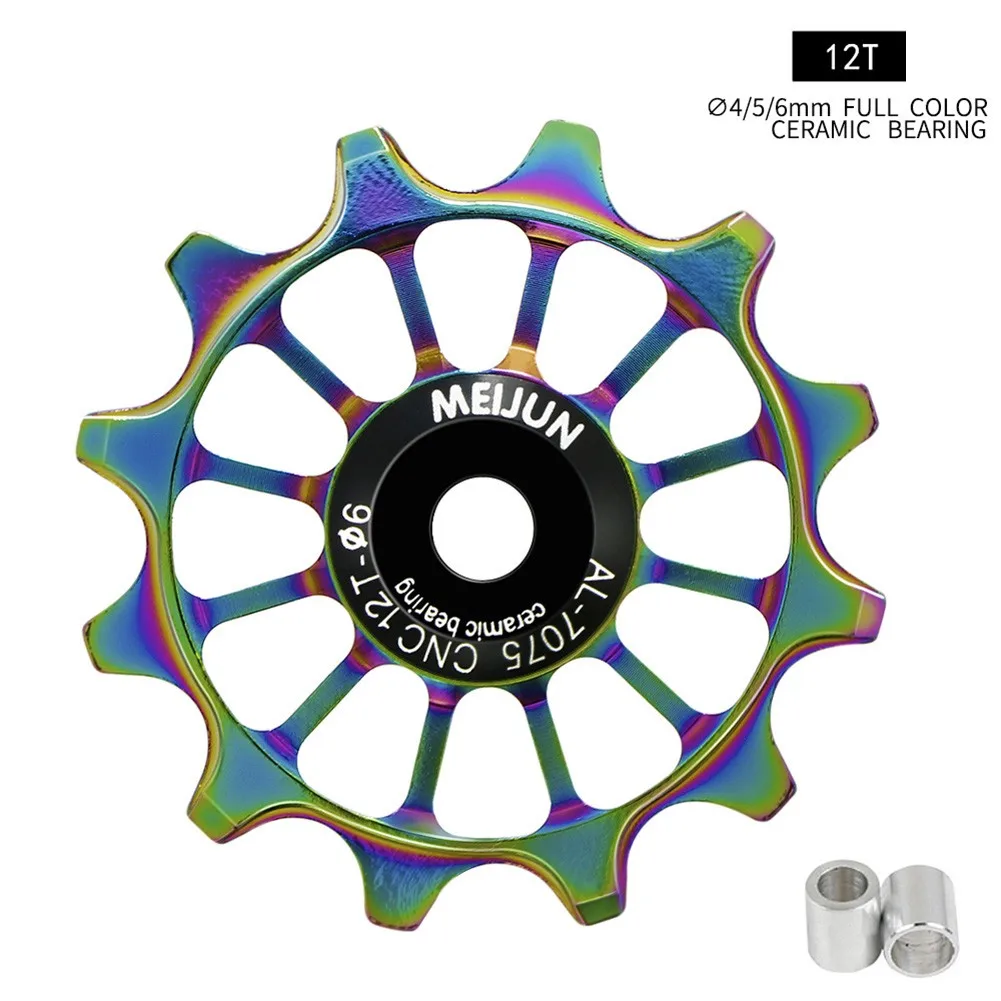 

12T Bicycle Rear Derailleur Pulley Aluminum Alloy Road Bike Derailleur Pulley Roller Idler Bearing Jockey Wheel Parts Cycling