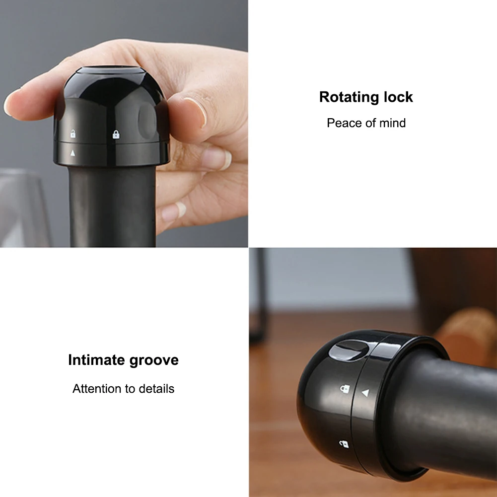 

Mini Champagne Stopper Mini Wine Stopper Rotary Lock Vacuum Bottle Sealer for Champagne, Cava, Prosecco & Sparkling Wine