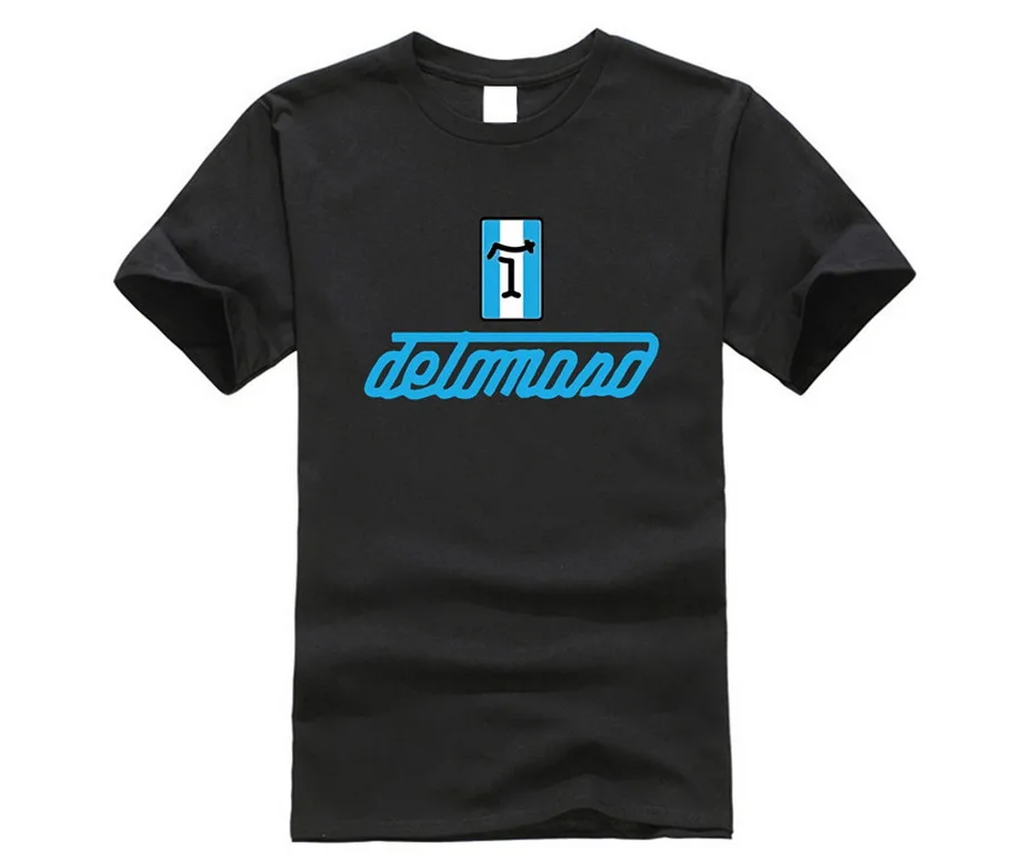 Мужская футболка с логотипом Detomaso белая Винтажная тюнером для автомобиля в
