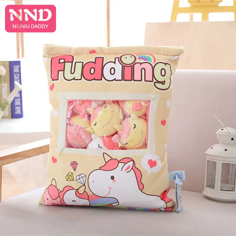 Niuniu папа еда плюшевые игрушки Моделирование 45*40 см закуска Подушка kawaii Сакура