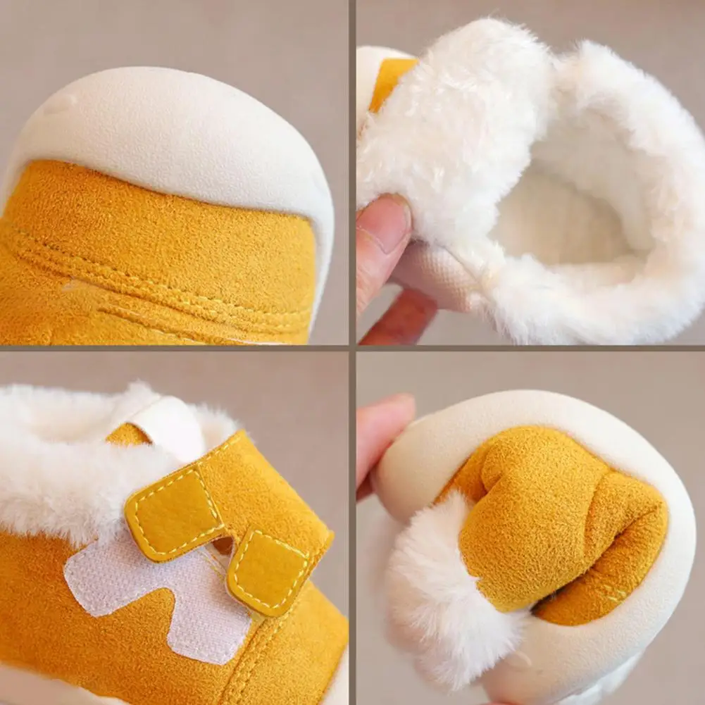 

0-1 Years Old Autumn Winter Baby Girls Soft Sole Thicken Warm Toddler Shoes Non-slip Boots Furry Cute Casual Shoes Gifts