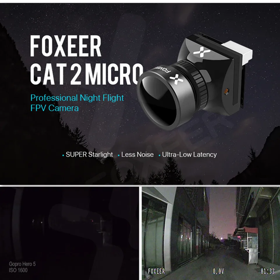 Камера Foxeer Micro Cat 2 FPV 4 в 1 линза мм с датчиком OSD ТВЛ ESC VTX F405 AIO F722 Dual FC для