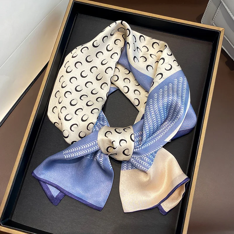 

100% Silk Scarf Women long Scarves Wrap Kerchief Satin Mulberry Spring Fashion Luxury High Quality Headband Hijab Shawls Bandana