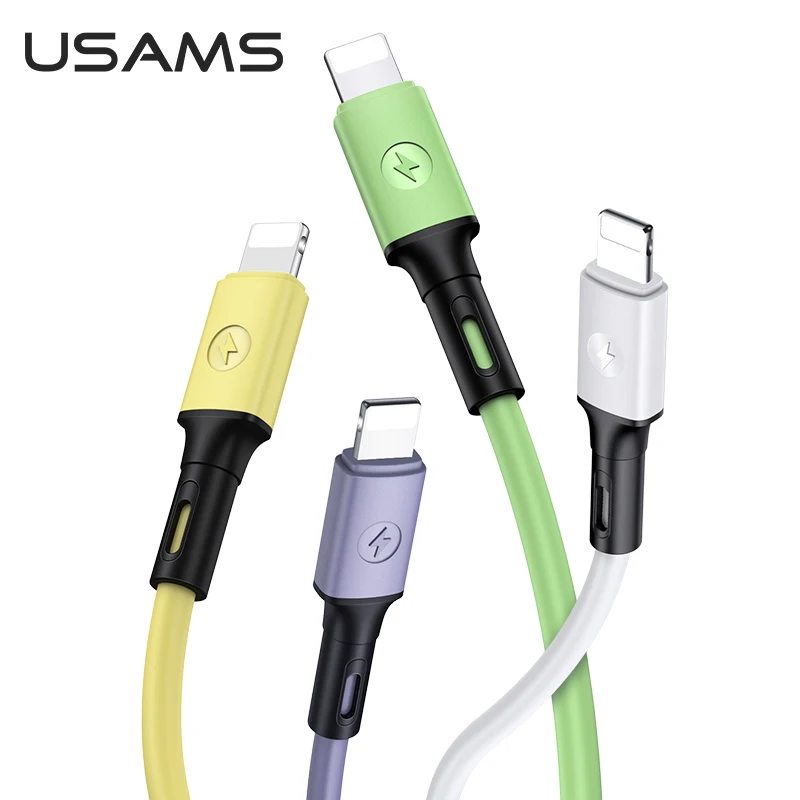 

USAMS 10 pcs Usb Cable C Charging Cable Lightning Cable For Xiaomi Redmi Note 9 iphone 11 Pro max Usb Type C Phone Data Cable