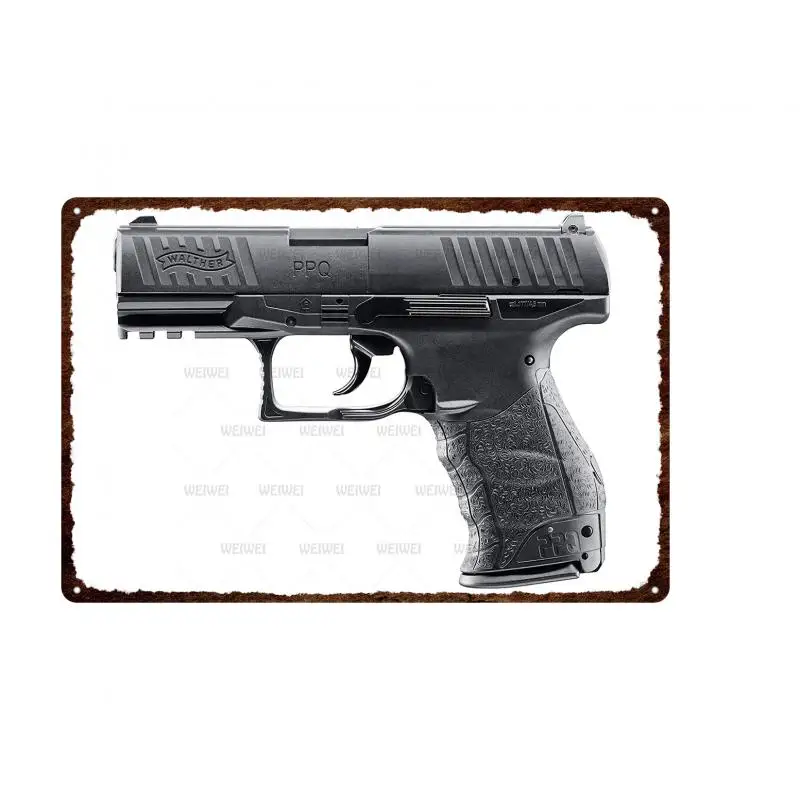 

Metal Handgun Ppq 177 Caliber Pellet or Bb Gun Air Pistol 2256010 Metal Wall Plate Tin Sign Poster Plaque Bar Pub Club Art Tin
