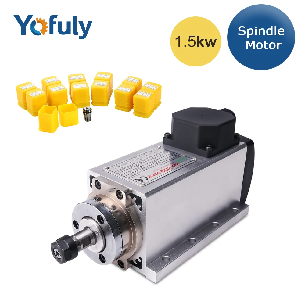 Шпиндель с воздушным охлаждением 1 5 кВт двигатель шпинделя ЧПУ комплект er11