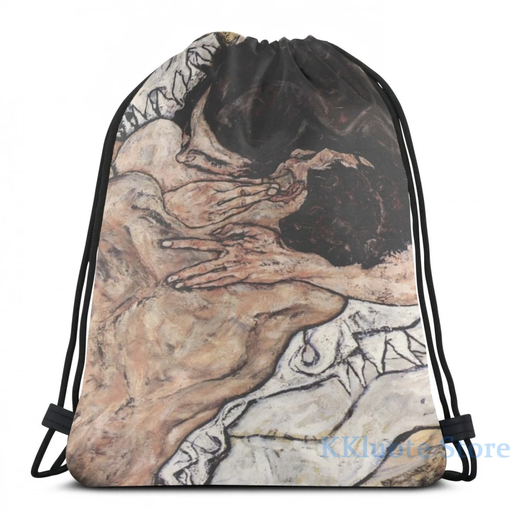 Рюкзак мужской/женский с забавным графическим принтом Egon Schiele разъемом USB 1917 для