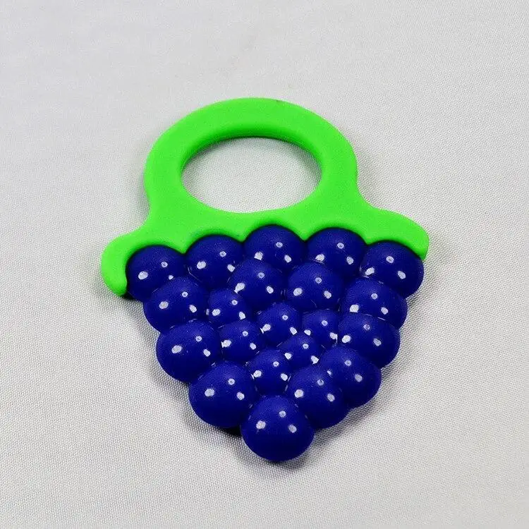 

1pc Baby Teether Cartoon Fruit Shape Food Grade Silicone Chewing Sensory Pendant DIY Teething Toys for Baby Teether Gift Random