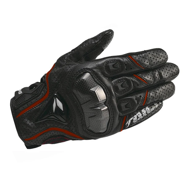 

Wholesale And Retail Rst390 Whole Leather Perforated Carbon Fiber Motorcycle Gloves Road Riding Gloves Men Breathable Gloves