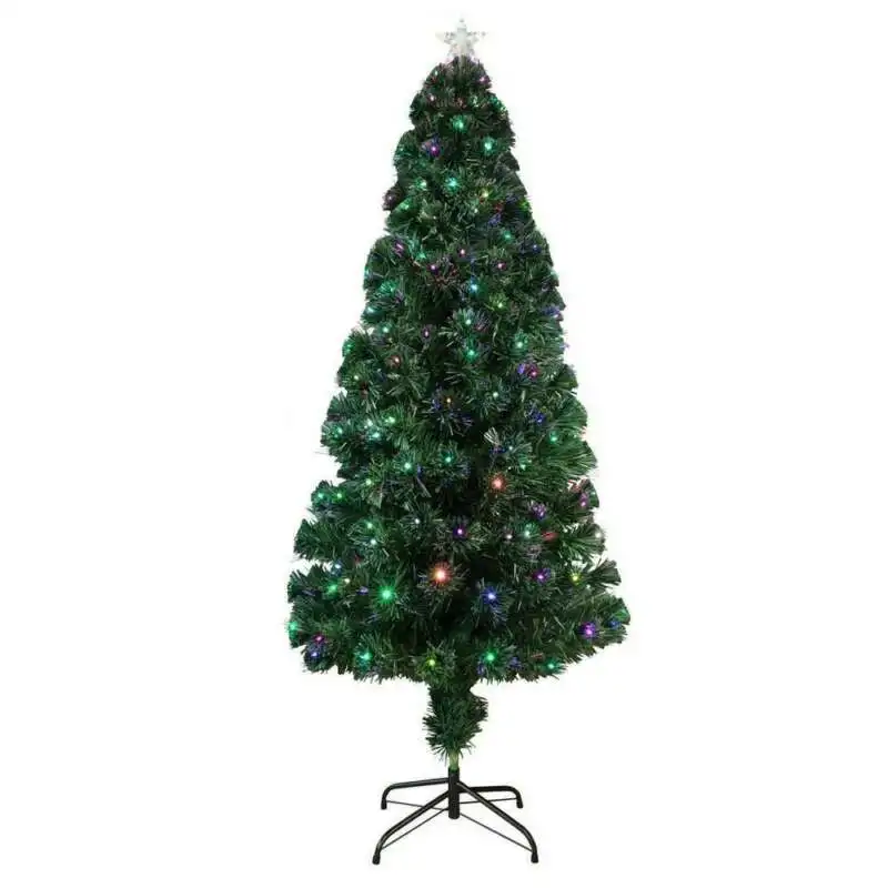 

Homegear искусственная предварительно подсвеченная оптоволоконная Рождественская елка 4 фута с 135 цветными лампами