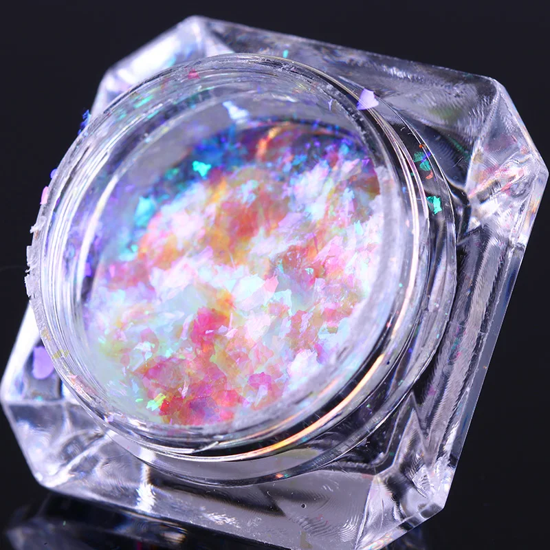 0 2 г флаконы для ногтей Хамелеон блестки порошок облако пайетка хромированная