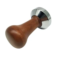 51mm material coffee powder hammer wooden handle bean tampers flat tamper mat free shipping