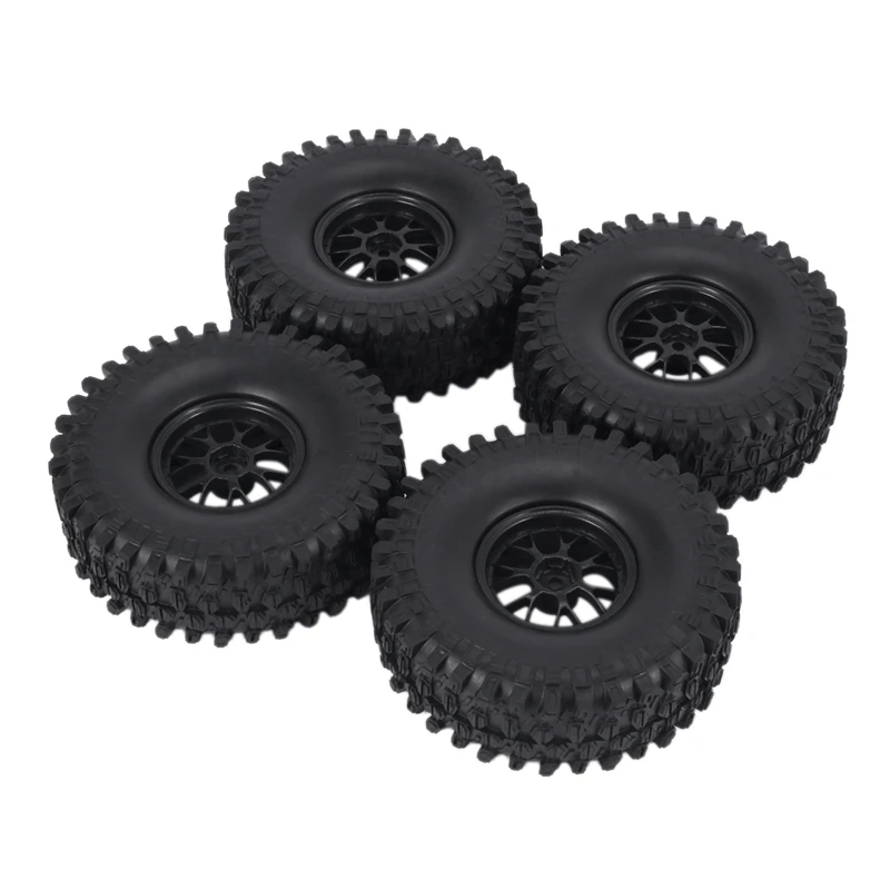 

4Pcs 1.9 Inch Wheel Rim & Tire Set For 1/10 RC Crawler Axial SCX10 90046 AXI03007 Traxxas TRX4 D90 Redcat RC Car Parts