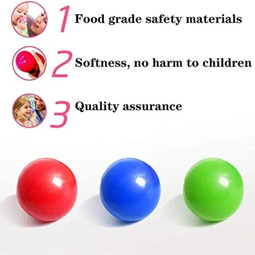 

Sticky Squash Wall Celling Balls Glow In The Dark Decompression Ball Toy Catch Throw Fit All Age Stress Relief Magic Balls