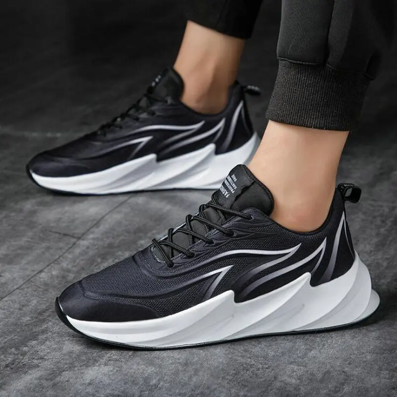 Новинка Обувь на толстой подошве На Шнуровке Для взрослых Мужская повседневная