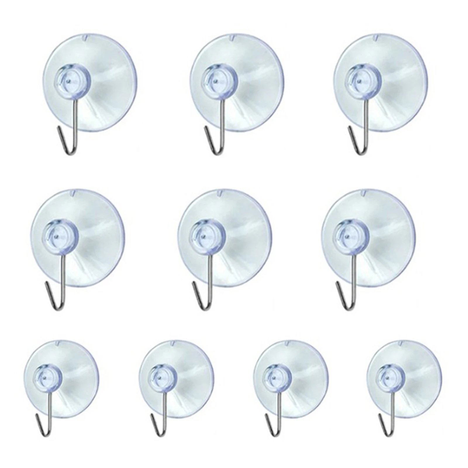 

10pcs Window Clear Suction Cup Sucker Crochet Hook Hooks for Hanging for Home and Kitchen Key Holder Wall Hook Bathroom