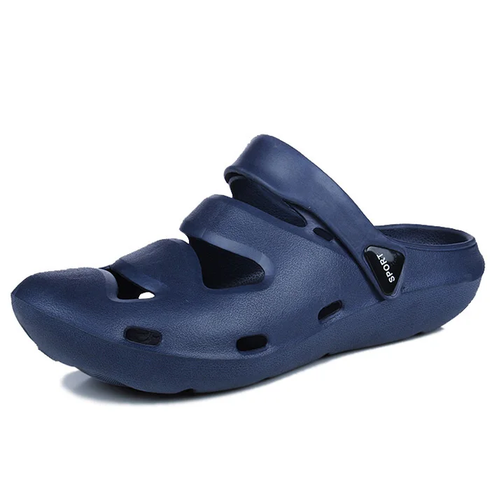 Сандалии мужские с перфорацией дышащие пляжные тапочки массажные шлепанцы обувь