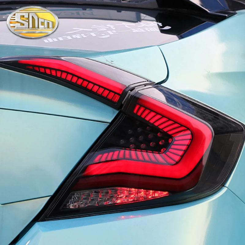 

Car LED Tail Light Taillight For Honda Civic Sedan 2016 - 2020 Rear Fog Lamp + Brake + Reverse Lamp + Dynamic Turn Signal