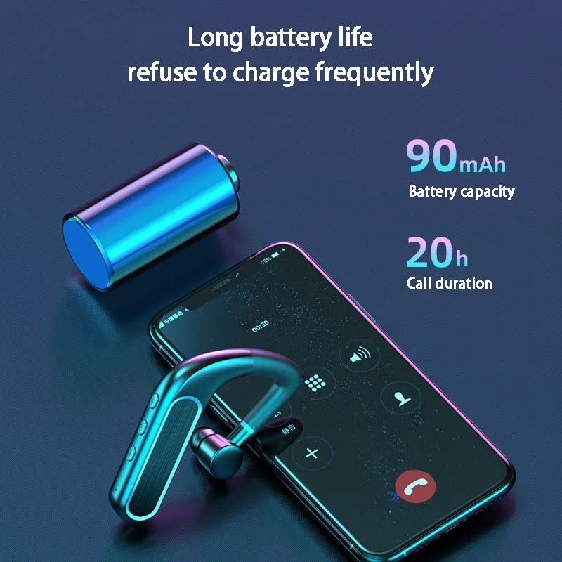 Беспроводная Bluetooth-гарнитура ушные Висячие Наушники с длительным временем