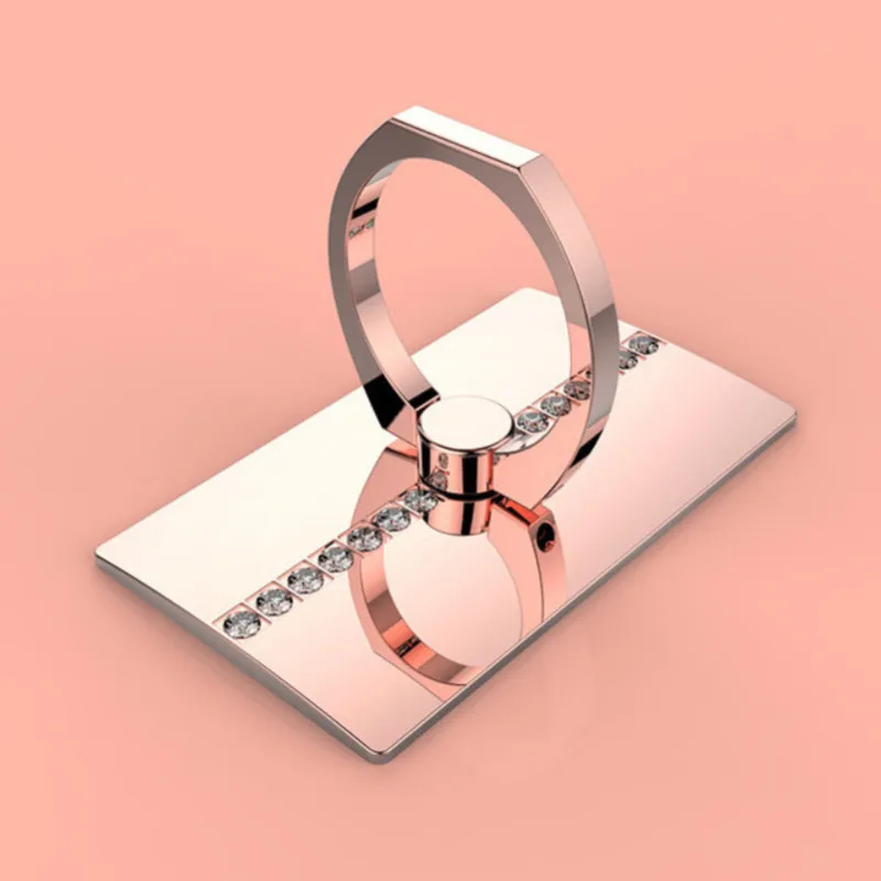 Rose gold 360 градусов палец кольцо Мобильный телефон Смартфон Стенд держатель для IPhone IPad Xiaomi всех смартфонов Роскошные пары моделей - Цвет: Rose gold