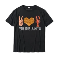 funny peace leopard love crawfish cajun t shirt camisas hombre tops shirts fashionable printed cotton mens t shirt printed