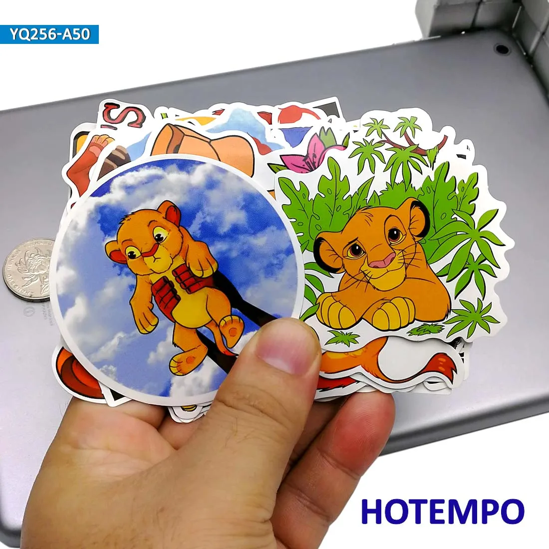 50 шт лев Король мультфильм наклейки для ребенка подарок меховой брелок для телефона ноутбук чемодан для скейтборда водонепроницаемые наклейки
