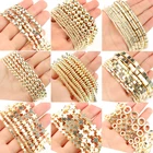 9k Позолоченные гематитовые бусины, женское Ювелирное Украшение для ожерелья, браслета