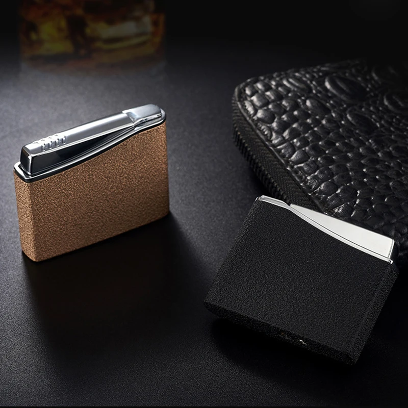 Металлическая струйная компактная зажигалка портативная газовая Бутановая