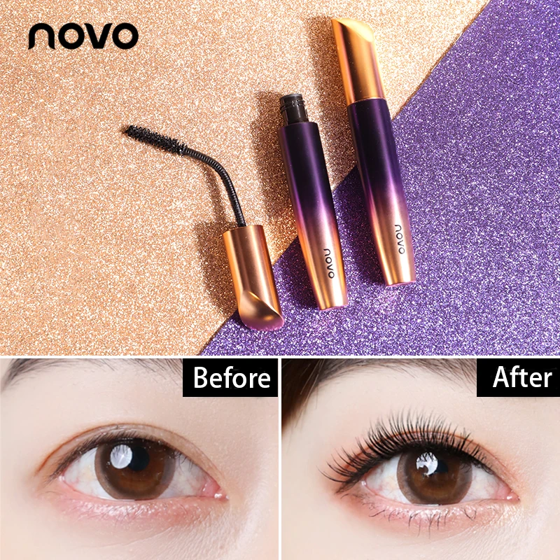 Объемная тушь для ресниц NOVO Curly Twist водостойкая Удлиняющая Тушь густые черные