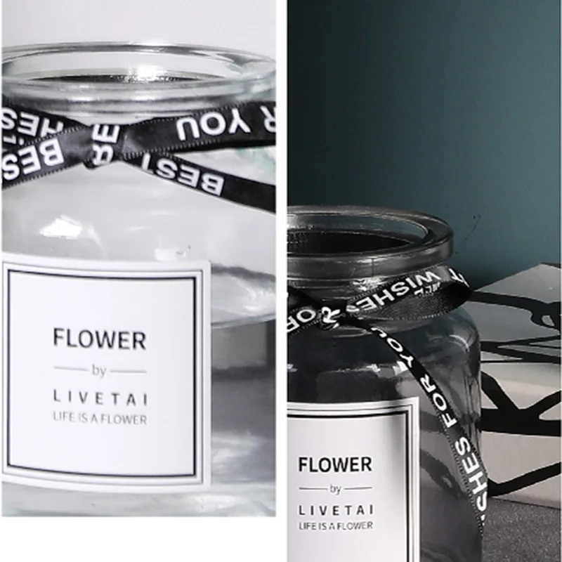 Ваза из прозрачного стекла в скандинавском стиле для гидропоники Современная