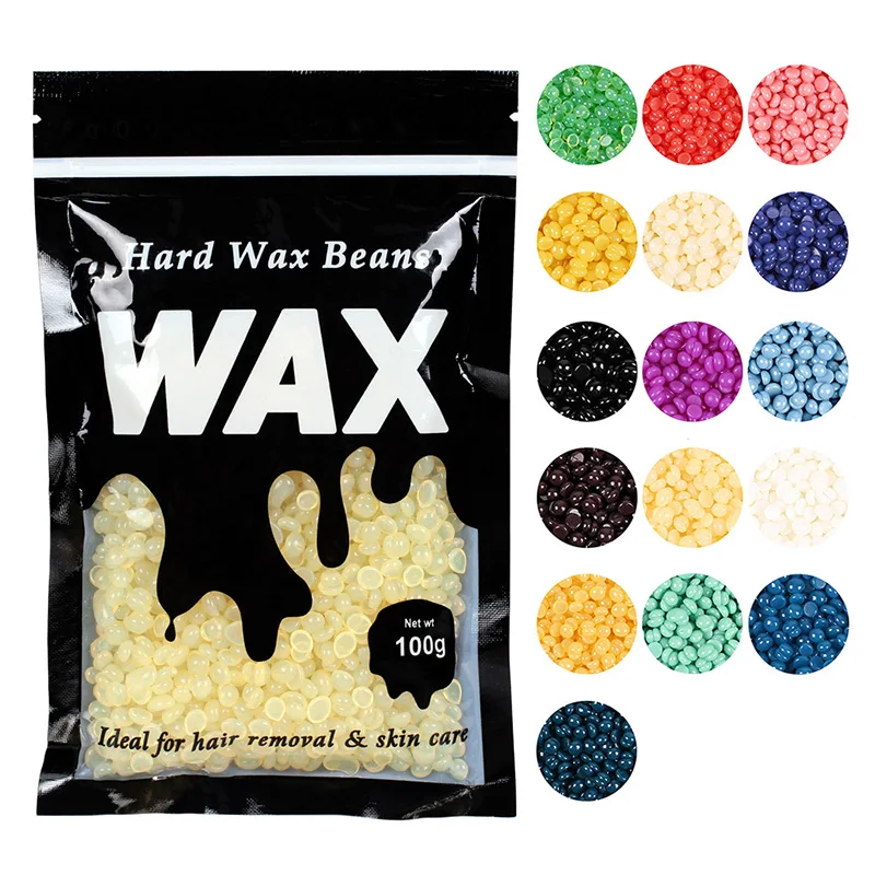 16 ароматов 100 г/пакет для депиляции твердый воск бобы гранулы воска бикини ног рук