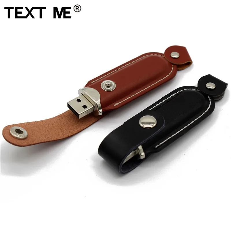 TEXT ME черный цвет кожа с цепочкой для ключей Модель 64 Гб usb флеш накопитель 2 0 4 ГБ 8 16