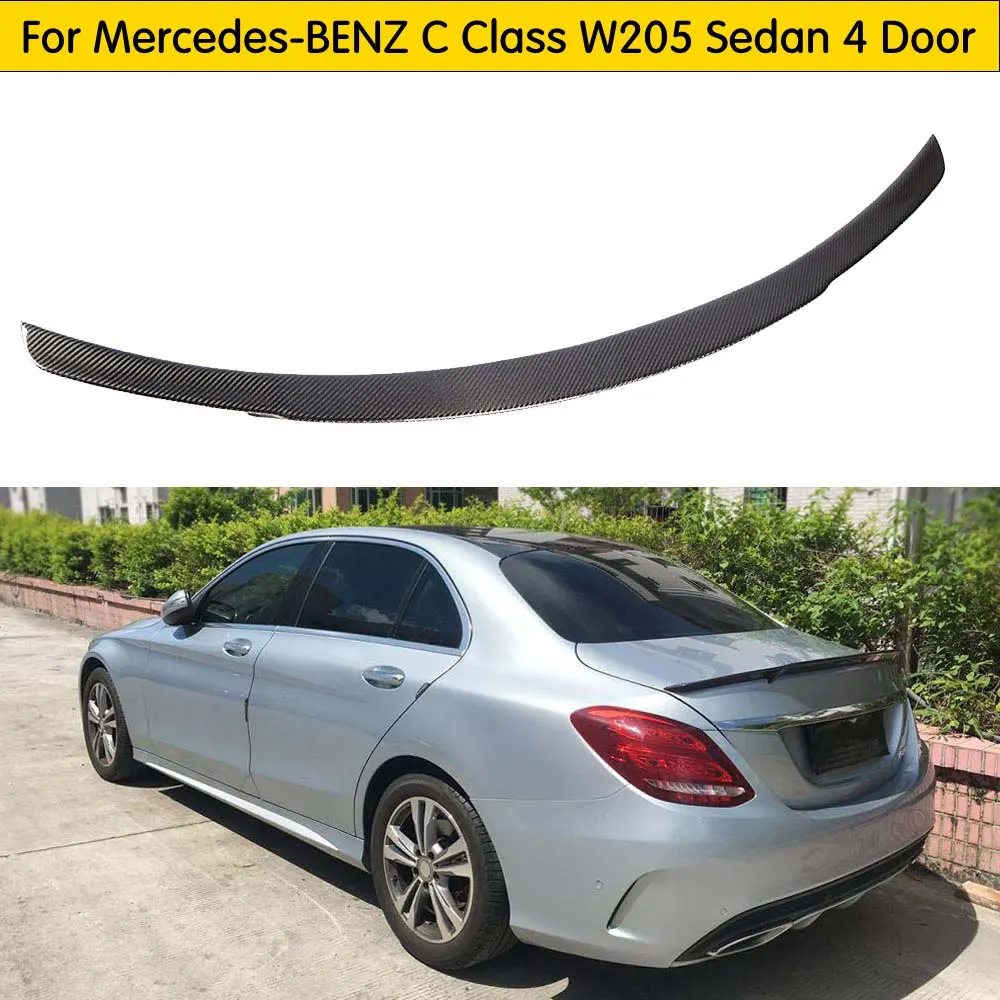 Задний спойлер багажника из углеродного волокна крыло для Mercedes Benz W205 C180 C200 C250 C260
