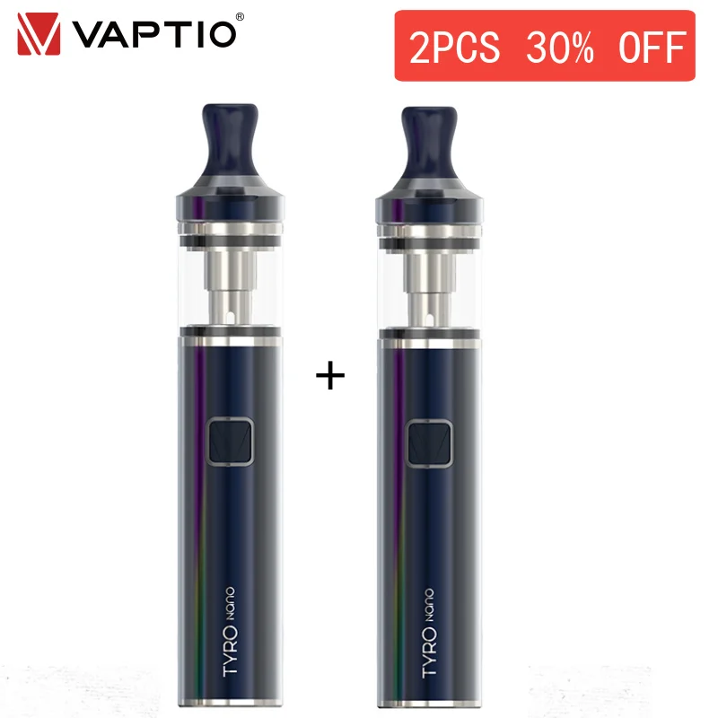 2 Black Vaptio Tyro Nano комплект многоразового использования Vape комплект 2 мл 900 мАч батарея Портативный Электронная сигарета ручка электронные сигареты - Цвет: 2 Black