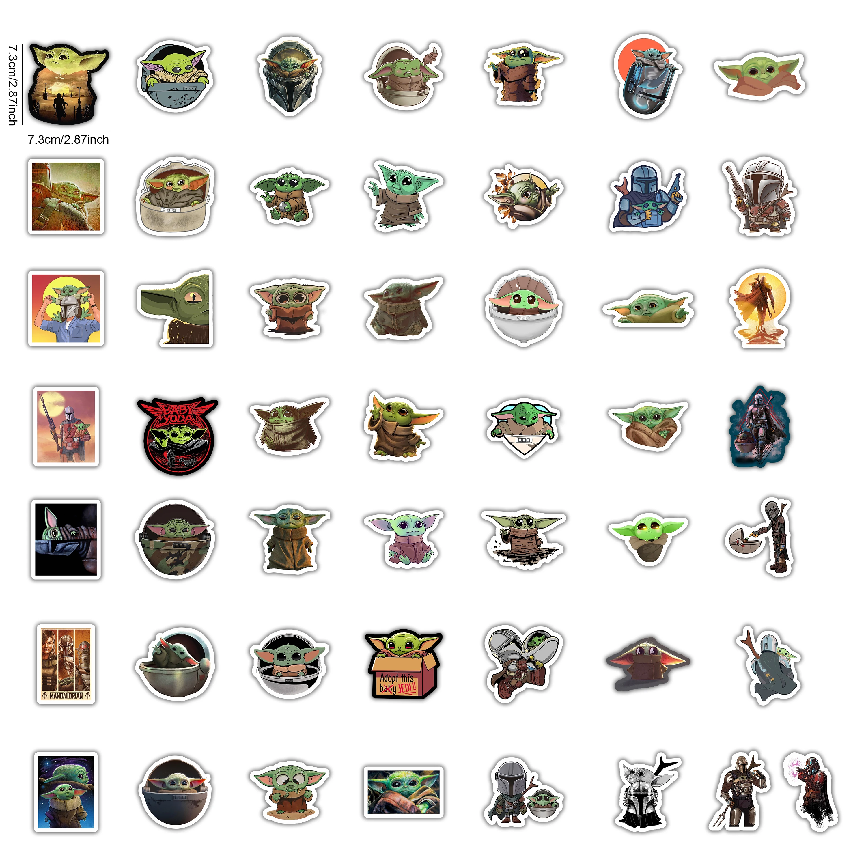 Детские мандалорианские наклейки &quotЗвездные войны&quot 50 шт. детские на ноутбук