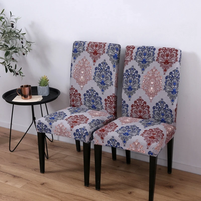 

Yaapeet 4pcs Study Classical Stretch Chair Cover Colorful Soft Plant Printed Seat-case High-quality Cartoon Chair Protection
