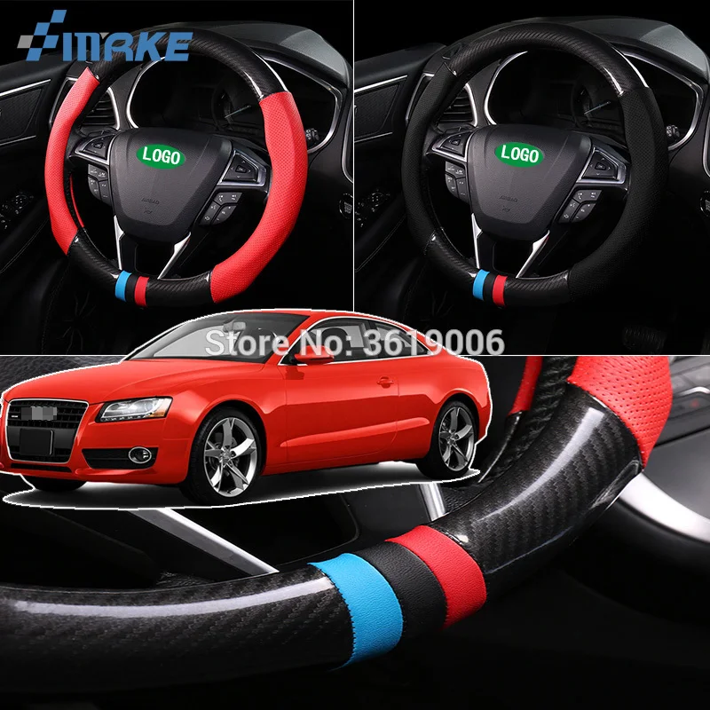 

Anti-Slip Carbon Fiber Black Leather Sport Style Car Steering Wheel Cover For MG Series