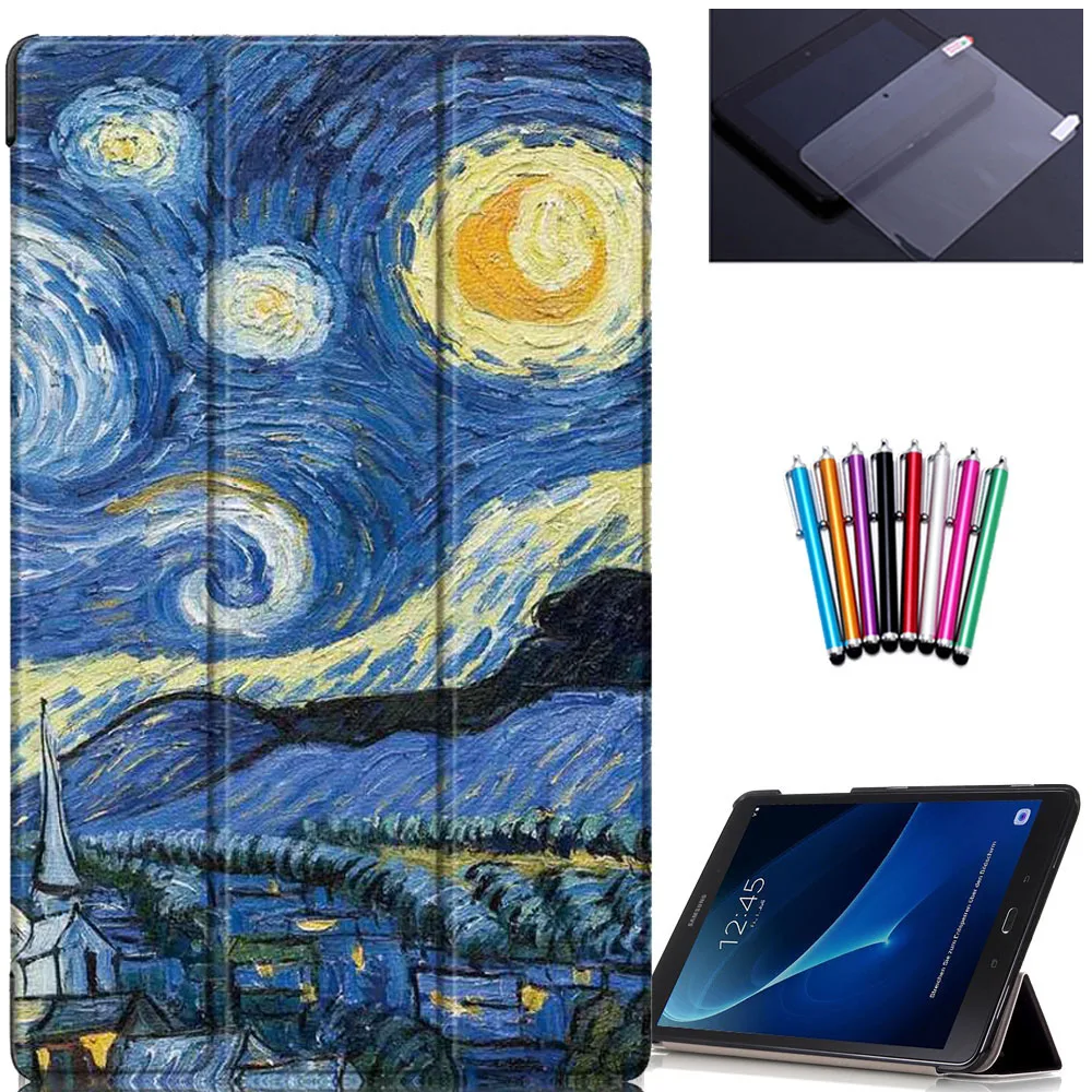 

Pu кожаный чехол с принтом для Amazon New Fire HD10 2019 планшет для Fire HD 10 чехол Магнитный Тонкий умный чехол + Защитная пленка для экрана