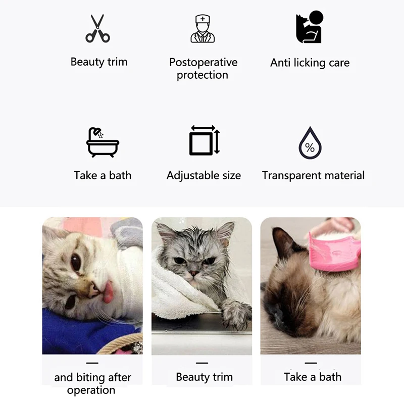 Регулируемый защитный ошейник для шеи в форме хлеба кошек и Элизабет | Дом сад